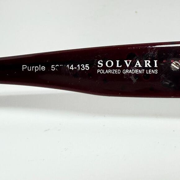 Solvari Bonita1 Purple Floral Rhinestone Retro Sunglasses H18311 - Picture 5 of 7